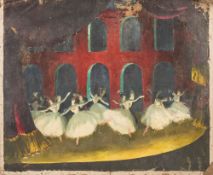 * Doris Clare Zinkeisen [1898-1991]- A ballet chorus line on stage,