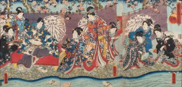 Kunisada, from the series 'Annual events for the young Murasaki',