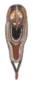 An Abelam tribe (Papua New Guinea) baby mask: of woven bird like design,