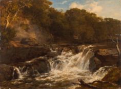 Edmund Ward 'Waterfall' Gill [1820-1894]- A rocky pool,