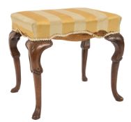 A George II walnut stool:,
