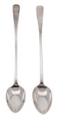 A pair of George III Scottish silver Old English pattern gravy spoons, maker Alexander Gardner,