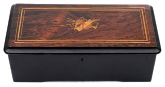 A late 19th century Swiss musical box: playing eight airs, the 16cm.