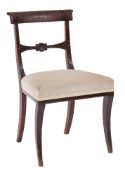 Of Royal Interest A Regency mahogany dining chair:,