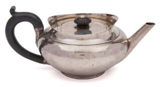 A George III silver teapot, maker William Fountain, London, 1801: crested,