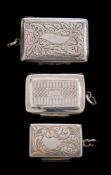 A George IV silver vinaigrette, maker Thomas Newbald, Birmingham,