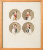 Swiss School 19th Century- Costume Studies,