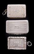 A William IV silver vinaigrette, maker TS possibly Thomas Shaw, Birmingham, 1835: initialled,