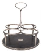 A George III silver bottle stand, maker Henry Green, London,