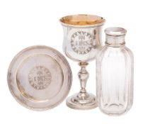 A George IV silver travelling communion set, maker Mary Ann & Charles Reilly, London,