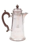 A George V silver hot water jug, maker Atkin Brothers, Sheffield,
