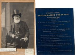 Bouillaud, Gustave : self portrait photograph from his studio, 280 x 200 mm.