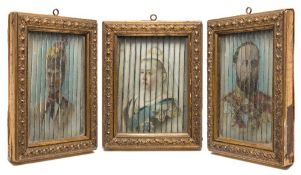 Three Way Picture : hand coloured transformation lithograph, depicting Queen Victoria,