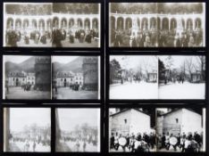 A group of twelve late 19th/early 20th French diapositive stereoscope slides:,