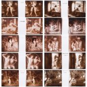 A group of twenty six glass diapositive stereoscopes of nude studies 'Des Nus Jules Richard':,