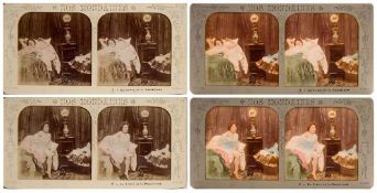 Erotic Stereo Cards : Le Lever de la Parisienne',