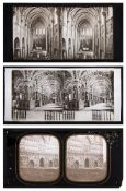 A group of twelve mid-19th century diapositive stereoscopic plates by Ferrier & Soulier and others:,