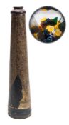 Kaleidoscope : wooden paper covered [peeling] tapering barrel, turning piece now taped up,