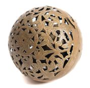 A 19th century Chinese brass shadow ball:,
