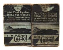 Two Captain George Eyston World Land Speed Record Flick Books, published by Castrol circa1937/8,