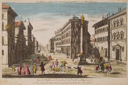 Vue du Optique : Vue de l'Eglise et du pont de la Trinite a Florence,