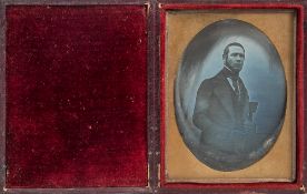 James C Tunny, London a 1/4 plate daguerreotype portrait of a man:,