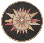 A rare early 19th century 11 inch hand coloured zoetrope base card:,