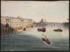Transformation print : hand coloured lithograph of the Grand Canal, day and night panoptic,