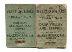 Slazenger 'Flicker' No 7 Miss Betty Nuthall Forehand and backhand Drives:,
