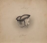 An early 19th century pencil rotating head illusion 'Lawyer & Client' :,
