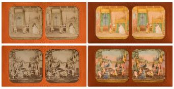 Stereo Cards : 'Le Grand Duchesse de Gerolstein'- 6 tissue stereo cards in original decorative