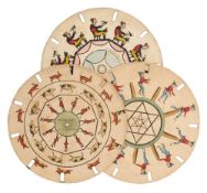 Phenakistoscope- a group of three 'The Magic Circle' discs:, comprising No.
