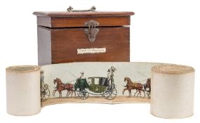Panorama : 'Fore's Grand Coronation Procession' - linen backed hand coloured rolled panorama,