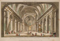 Vue du Optique - 'Vue Perspective de l'interieur de L'Eglise Paroissiale de St Roch de Paris prise