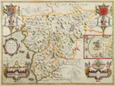 SPEED, John - Merionethshire Described : hand coloured map, 510 x 380 mm, English text on verso,