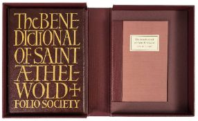 FOLIO SOCIEY : The Benediction of Saint Athelwold, dark brown morocco gilt lettering,