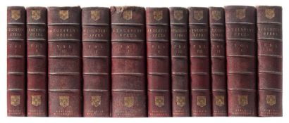 AUGUSTINI, Sancti Aurelii - Hipponensis Episcopi Opera Omnia : 11 vols, full red morocco, 4to,