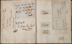 AUTOGRAPH ALBUM : containing numerous (over 500) cut signatures and letter fronts from dignitaries