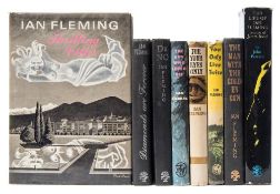 JAMES BOND : a collection of 8 hardbacks inc. Life of Ian Fleming, first,1966, VG/VG.