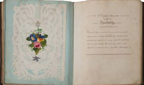 SCRAPBOOK : verse, prints, etc, cont. cloth, small 4to, mid-nineteenth cent.
