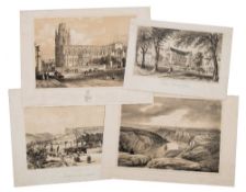 CLIFTON : Bristol, four tinted lithographs, (most) 295 x 195 mm, c1850s.