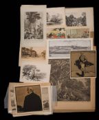 PRINTS : A folio of miscellaneous prints etc.