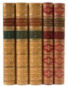 MACAULAY, Lord - Critical and Historical Essays : 3 vols, full tan tree calf,