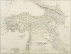 JOHNSTON, Keith - Turkey in Asia Minor : map coloured in outline, 575 x 435 mm, f & g, c1880s.