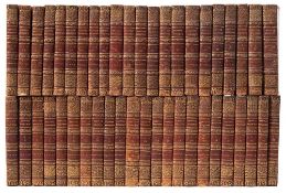 FERGUSON, James - The British Essayists : 45 vol. set, cont. crimson crushed morocco, 8vo, 1819.