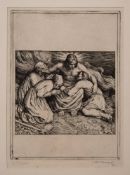 STRANG, William : [ 1893-1978 ] - Two etched plates ' Christ upon the Hill,