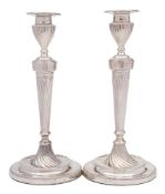A pair of Victorian silver candlesticks, maker Hawksworth, Eyre & Co Ltd, Sheffield,