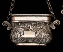 A Victorian silver vinaigrette, maker John Tongue, Birmingham,