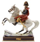 A Royal Worcester porcelain equestrian group: of Napoleon Bonaparte,