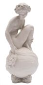 A Doulton Lambeth porcelain figure of The Bather: modelled after the original by John Broad,